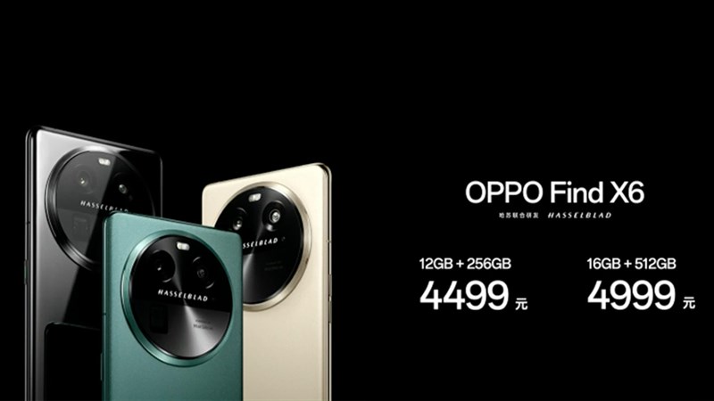 Giá bán của OPPO Find X6 tại thị trường Trung Quốc