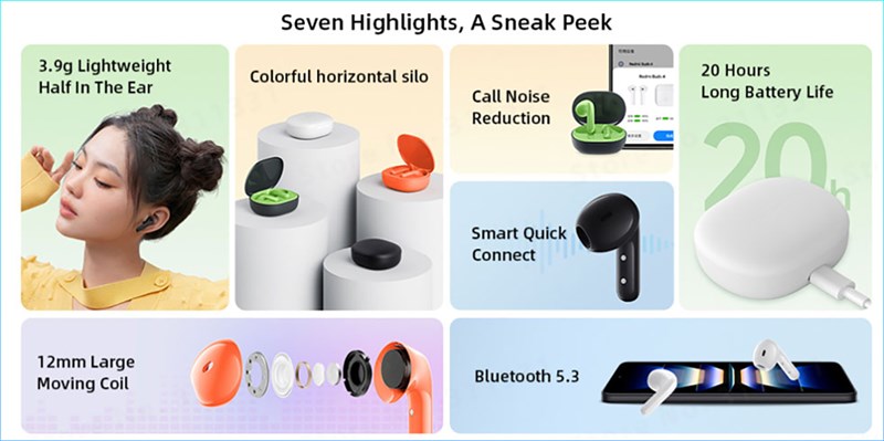 Tai nghe Xiaomi Redmi Buds 4 Lite giảm 200K khi mua kèm điện thoại Xiaomi