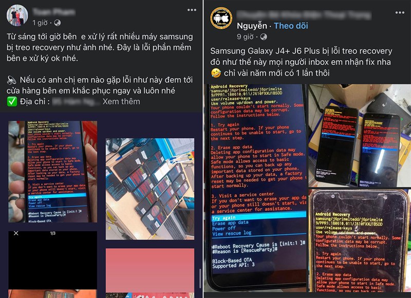 Hàng loạt điện thoại Samsung gặp lỗi treo Recovery