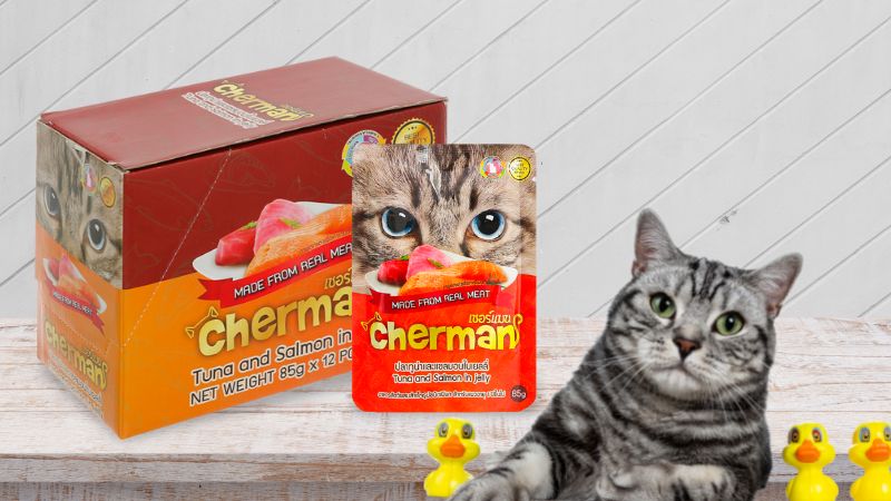 Pate cho mèo Cherman vị cá ngừ và cá hồi Pate cho mèo Cherman vị cá ngừ và cá hồi