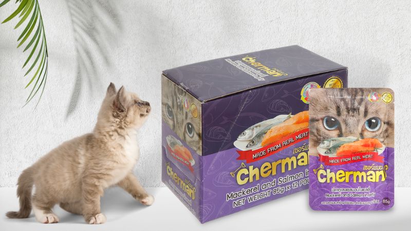 Pate cho mèo Cherman vị cá thu và cá hồi Pate cho mèo Cherman vị cá thu và cá hồi