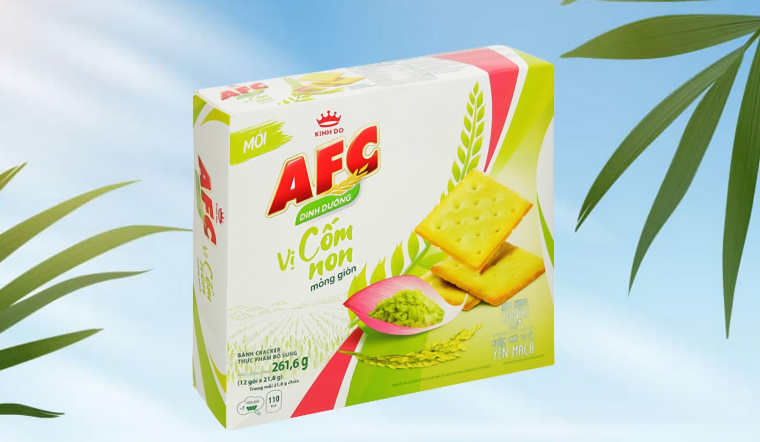 Bánh quy dinh dưỡng AFC nay có thêm vị cốm non mới