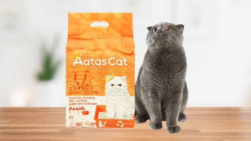 Cát vệ sinh cho mèo Aatas Cat hương đào bao 2.5kg