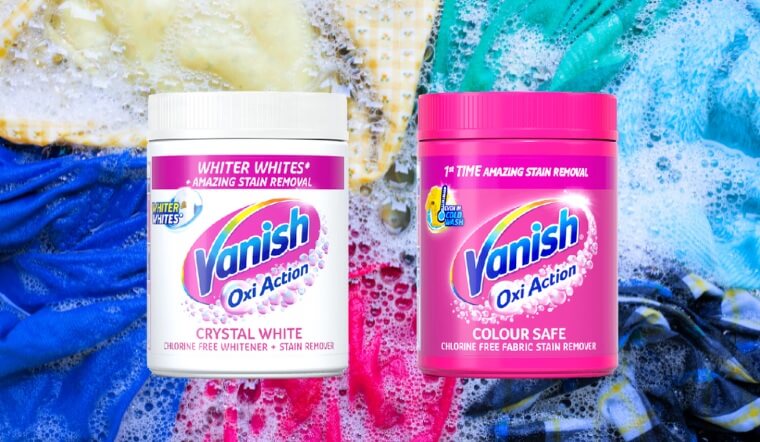 Đánh bay vết bẩn cứng đầu với bột giặt tẩy trắng Vanish Oxi Action