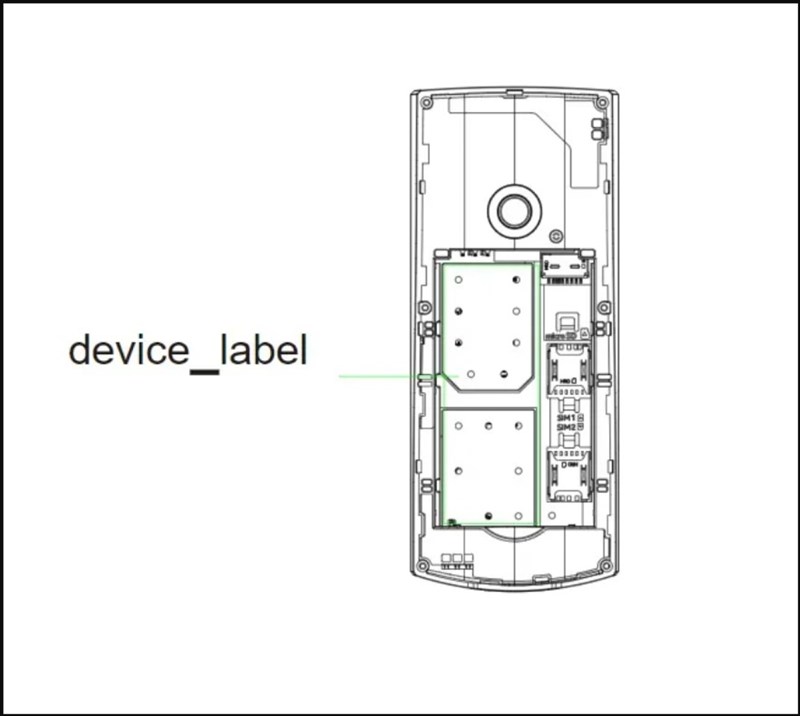 Bản vẽ thiết kế mặt sau của Nokia TA-1563