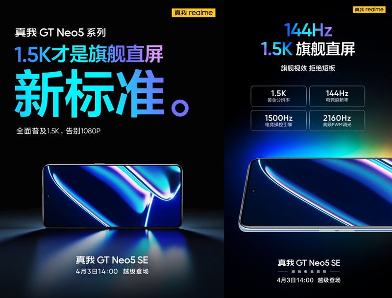 realme GT Neo 5 SE được xác nhận thông số màn hình ấn tượng
