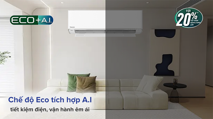 Đánh giá dòng máy lạnh Panasonic hai chiều cao cấp XZ năm 2023 - Chế độ Eco tích hợp A.i