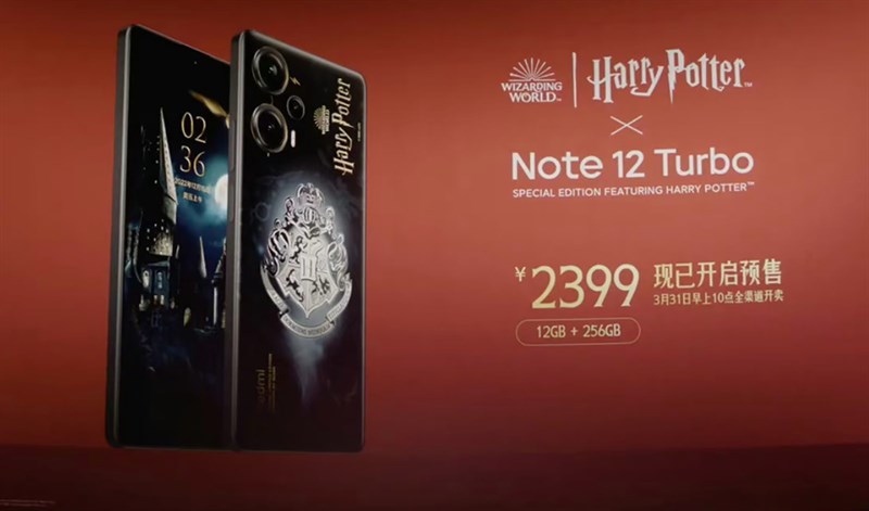 Mức giá của phiên bản giới hạn Redmi Note 12 Turbo Special Featuring Harry Potter cũng không quá cao để nên các bạn hoàn toàn có cơ hội rước 'em nó' về dinh Mức giá của phiên bản giới hạn Redmi Note 12 Turbo Special Featuring Harry Potter cũng không quá cao để nên các bạn hoàn toàn có cơ hội rước 'em nó' về dinh