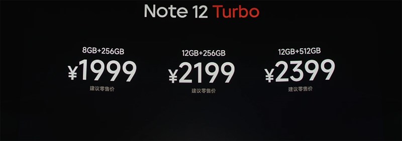 Redmi Note 12 Turbo sở hữu mức giá rất dễ tiếp cận Redmi Note 12 Turbo sở hữu mức giá rất dễ tiếp cận