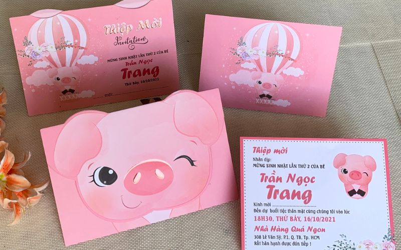 Mẫu thiệp mời thôi nôi bé trai  Shop Cưng Party bán thiệp thôi nôi