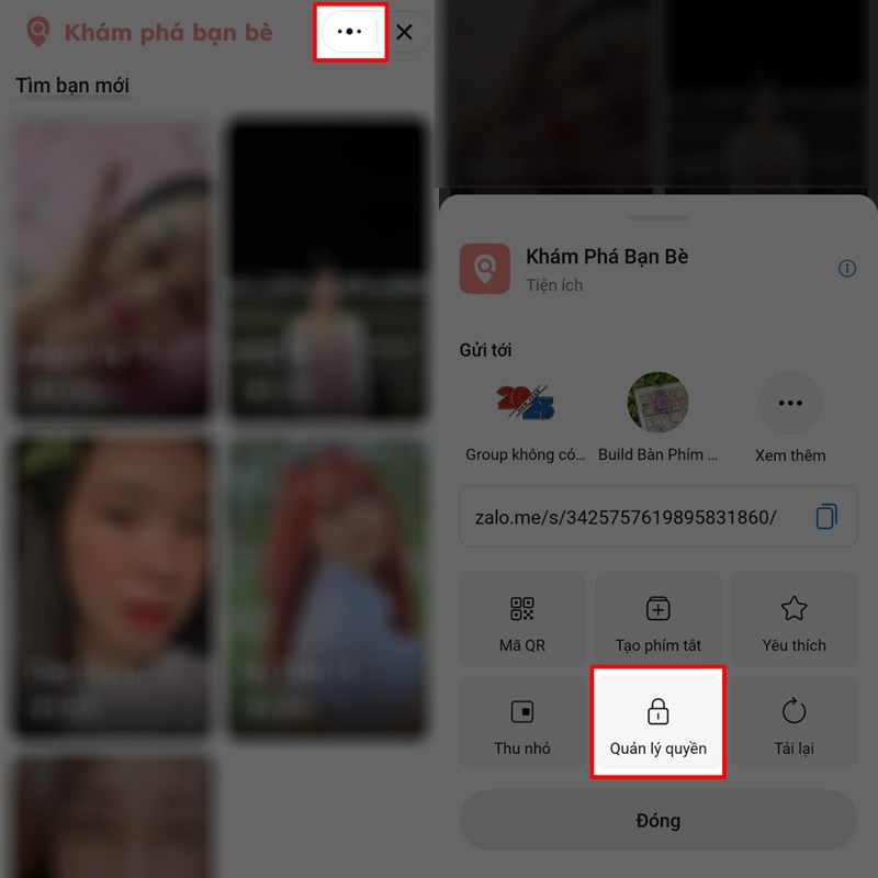 Hướng dẫn cách bật địa chỉ, số điện thoại hẹn hò trên Zalo