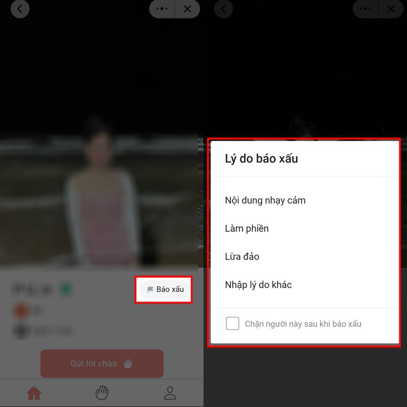 Hướng dẫn cách báo cáo người khác trên hẹn hò Zalo