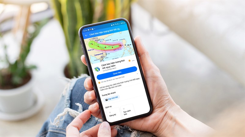 Cách nhận thông báo thời tiết nguy hiểm trên Zalo