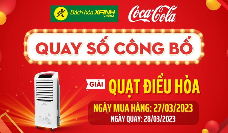 Kết quả quay số trúng thưởng ngày 27/3 khi mua sản phẩm Coca Cola