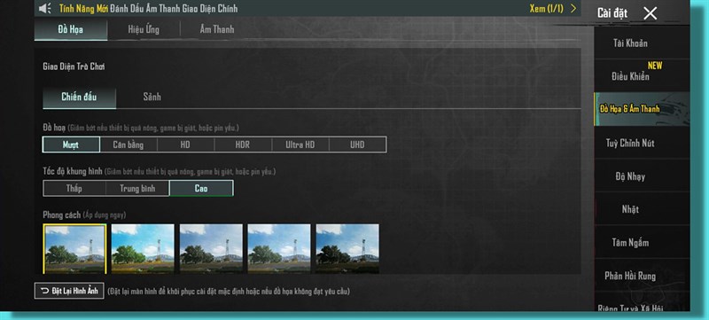 Thiết lập đồ họa PUBG Mobile mà mình đặt trên Redmi Note 12 Thiết lập đồ họa PUBG Mobile mà mình đặt trên Redmi Note 12