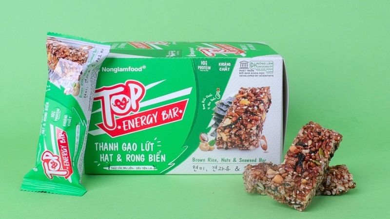 Thanh gạo lứt hạt & rong biển Nonglamfood