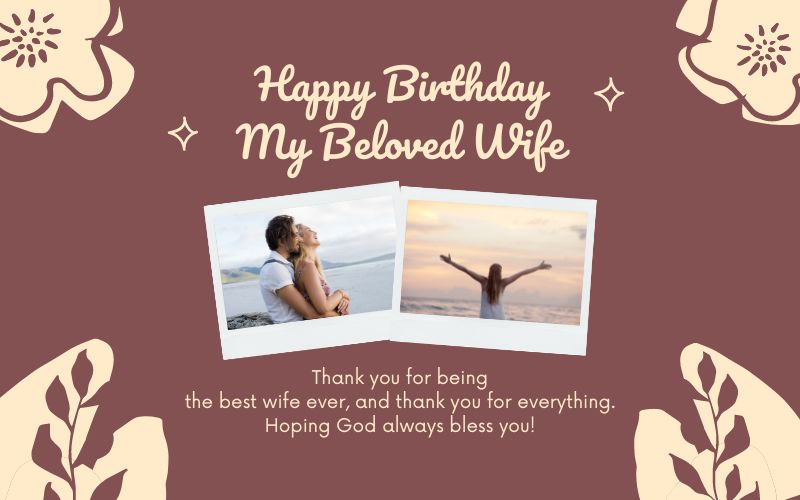 Thiệp chúc mừng sinh nhật vợ bằng tiếng Anh