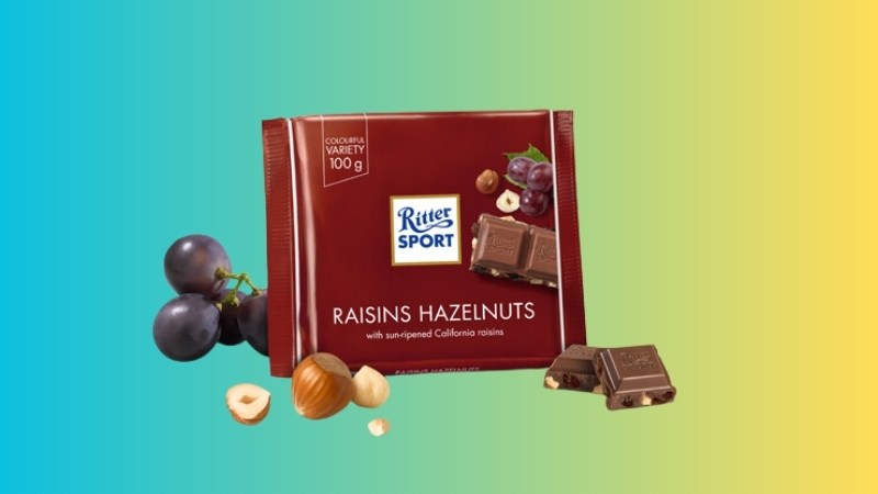 Socola sữa hạt phỉ Ritter Sport thanh 100g