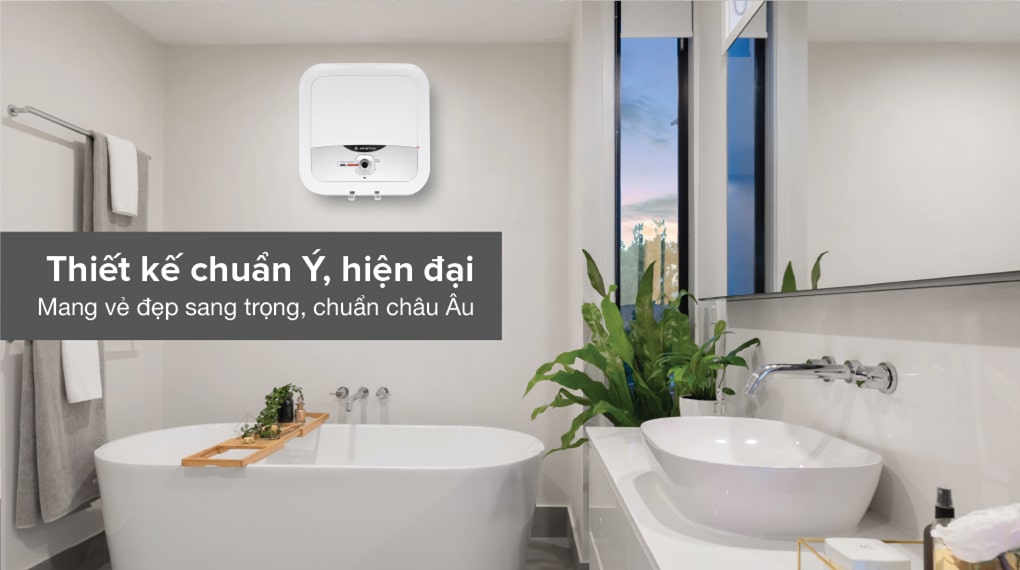 Ưu điểm của máy nước nóng điện Máy nước nóng gián tiếp Ariston 30 lít 2500W AN2 30 RS 2.5 FE có thiết kế hiện đại, sang trọng