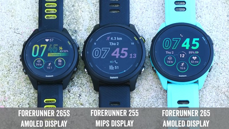 Garmin Forerunner 265 có tổng thể mặt đồng hồ hình tròn quen thuộc như trên các sản phẩm đến từ thương hiệu này. Garmin Forerunner 265 có tổng thể mặt đồng hồ hình tròn quen thuộc như trên các sản phẩm đến từ thương hiệu này.