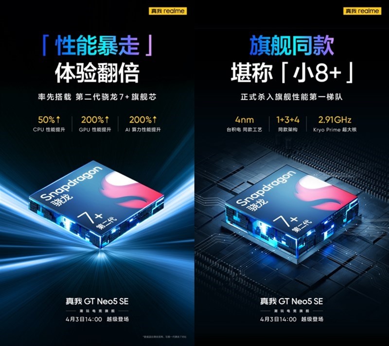 Vi xử lý cũng đã được xác nhận trên realme GT Neo5 SE Vi xử lý cũng đã được xác nhận trên realme GT Neo5 SE