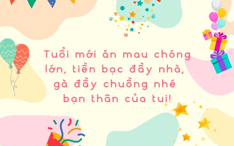 Thiệp chúc mừng sinh nhật bạn thân đẹp