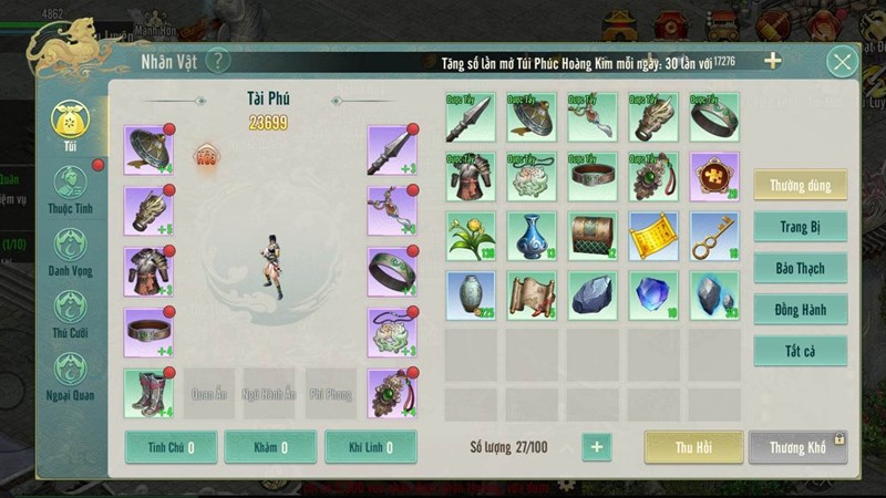 Cách khảm bảo thạch cho đồ trong Kiếm Thế Origin