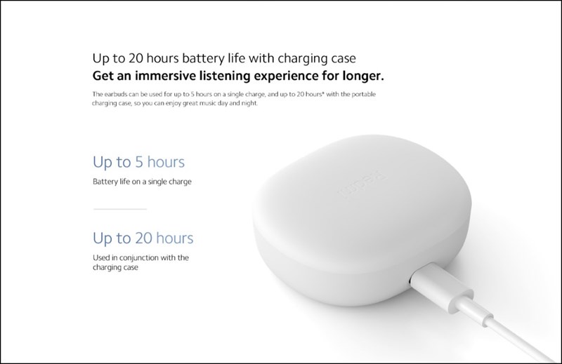 Thoải mái sử dụng cả ngày dài với Redmi Buds 4 Lite Thoải mái sử dụng cả ngày dài với Redmi Buds 4 Lite