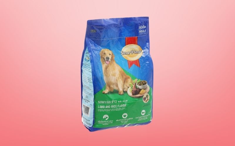 Thức ăn cho chó lớn SmartHeart vị thịt cừu và gạo túi 3kg