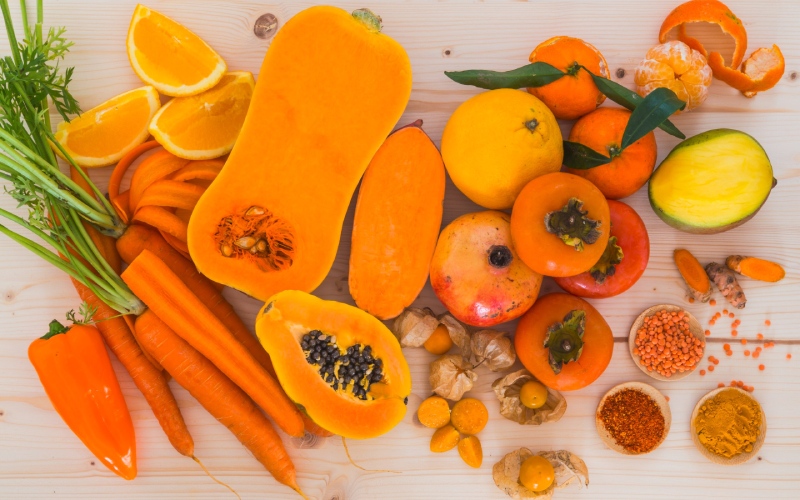 Rau củ, trái cây chứa beta-caroten