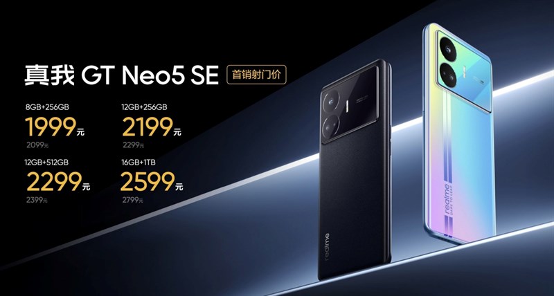 Giá bán của realme GT Neo 5 SE tại Trung Quốc