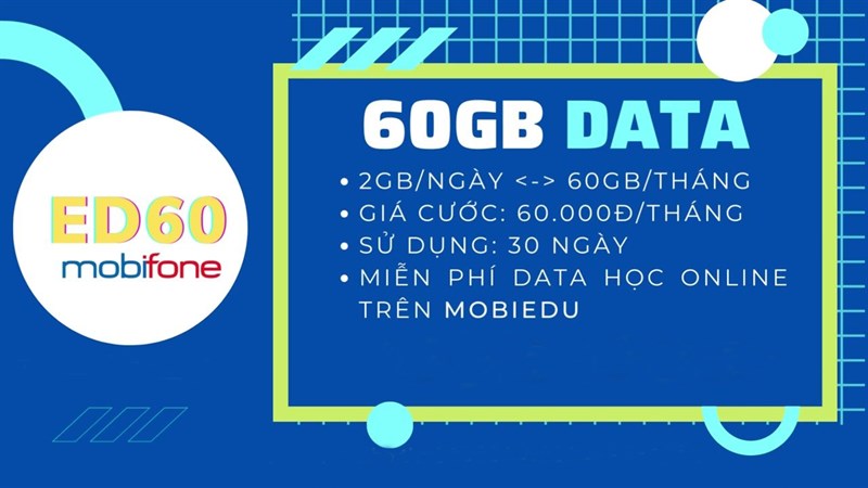 Cách Đăng Ký Gói Ed60 Mobifone Nhận 60Gb Data Mỗi Tháng, Bạn Xem Ngay