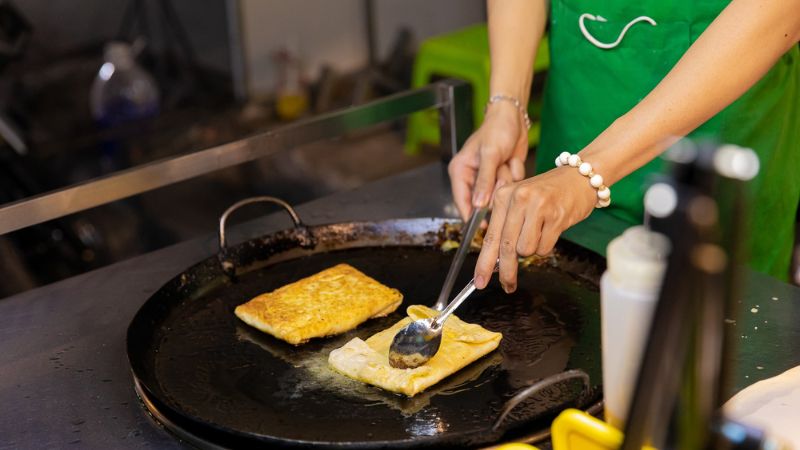 Bánh kếp nướng độc lạ, thơm ngon