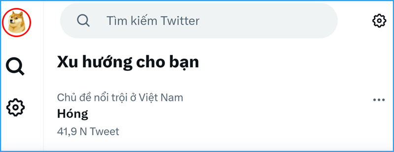 Logo con chim xanh trên Twitter nền web bị đổi thành hình chó Shiba Inu