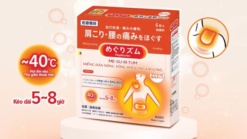 Sản phẩm sẽ bao gồm 4 miếng dán được đựng trong hộp giấy có màu cam