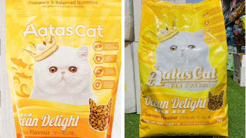 Thức ăn cho mèo Aatas Cat vị cá hồi gói 1.2kg