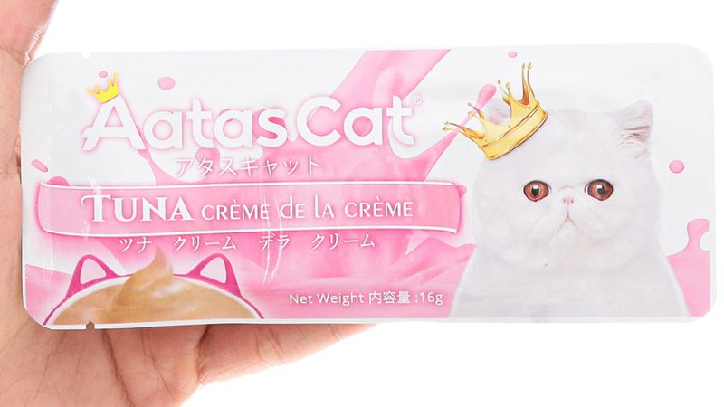 Thức ăn dạng kem cho mèo Aatas Cat vị cá ngừ gói 16g
