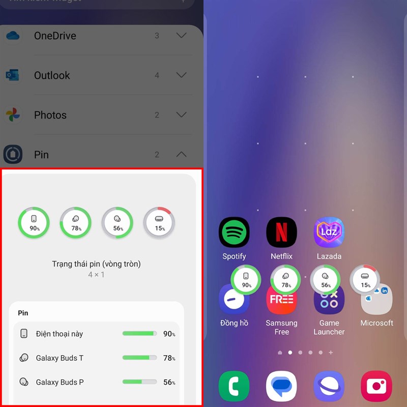 Cách theo dõi pin các thiết bị đã kết nối trên Galaxy A54