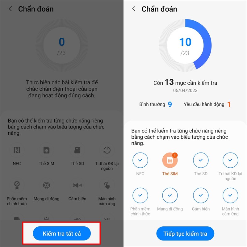 Cách chẩn đoán điện thoại trên Galaxy A54 5G