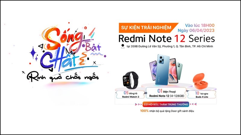 Đón chờ sự kiện giao hàng sớm kết hợp trải nghiệm Redmi Note 12 series