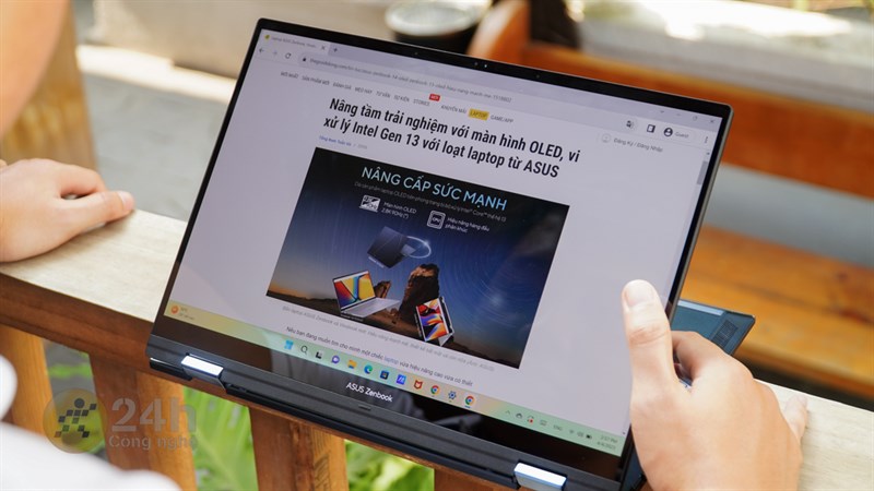 ASUS Zenbook 14 Flip OLED 2023 được trang bị bản lề gập 360 độ độc đáo ASUS Zenbook 14 Flip OLED 2023 được trang bị bản lề gập 360 độ độc đáo
