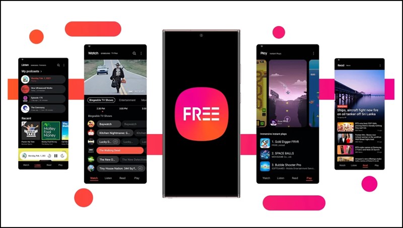 Samsung Free được công ty tích hợp lần đầu tiên vào năm 2020 nhằm cạnh tranh với Google Discover