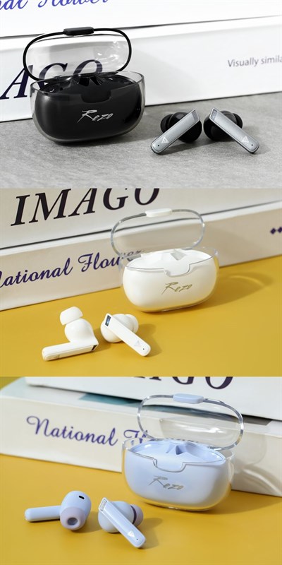 Tai nghe Rezo Air có 3 phiên bản màu sắc thời thượng để bạn lựa chọn theo sở thích là Đen, Trắng, Tím.