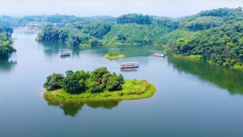 Ao Chau Lagoon is a famous tourist destination