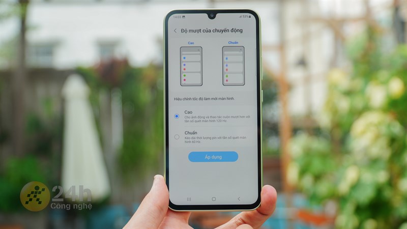 Tốc độ làm tươi 120 Hz của màn hình Galaxy A34 5G sẽ là một yếu tố quan trọng khi mình chơi game. Tốc độ làm tươi 120 Hz của màn hình Galaxy A34 5G sẽ là một yếu tố quan trọng khi mình chơi game.