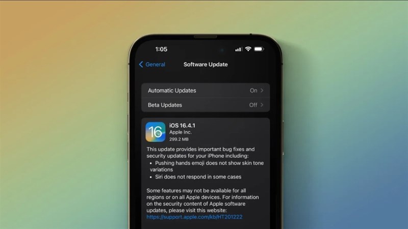 Apple chính thức phát hành bản cập nhật iOS 16.4.1