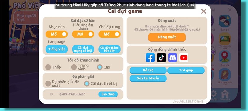 Thiết lập đồ họa Play Together mà mình đặt được trên Redmi Note 12 Pro Thiết lập đồ họa Play Together mà mình đặt được trên Redmi Note 12 Pro