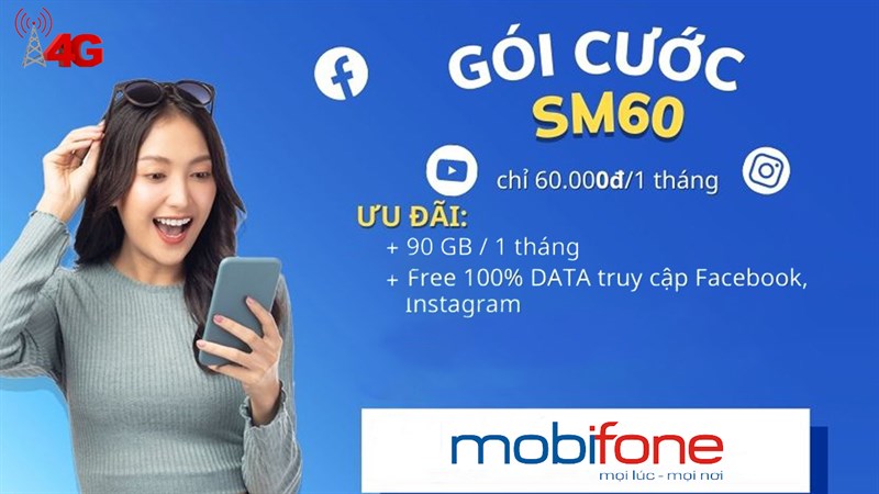 Cách đăng ký gói cước SM60 MobiFone