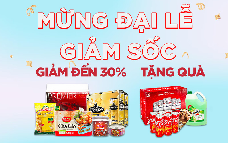 Từ 10/4 – 2/5/2023: Mừng Đại Lễ, bia, nước, thực phẩm giảm đến 30%