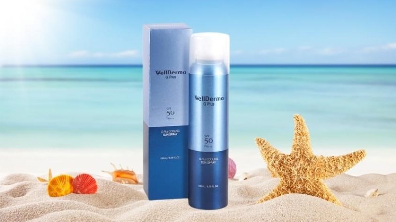 Xịt chống nắng Wellderma G Plus Cooling Sun Spray dùng có tốt không?